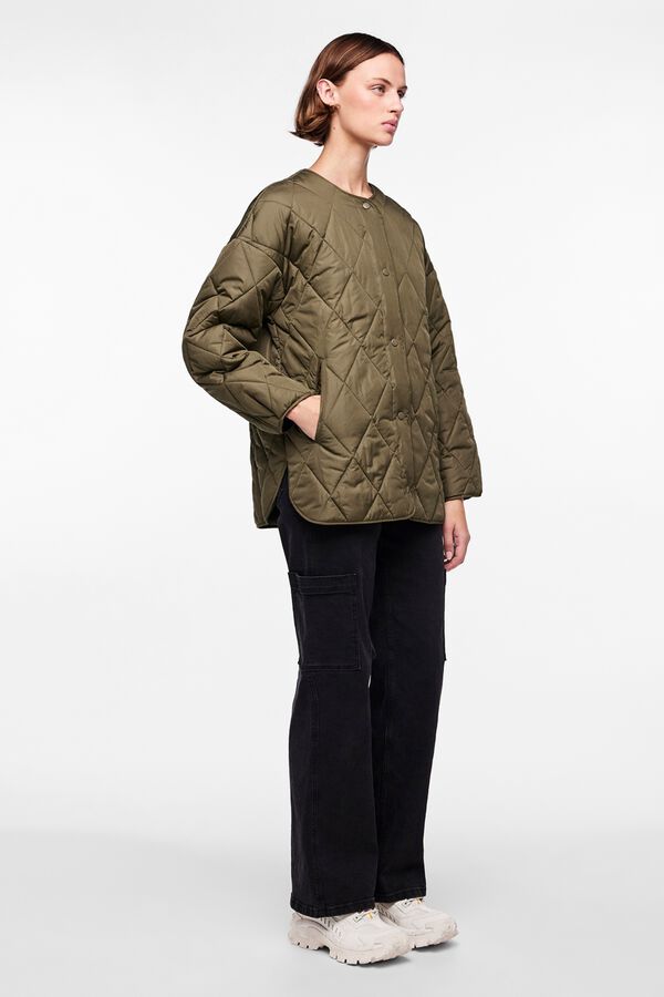 Pieces Chaqueta acolchada ligera verde