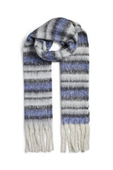 Pieces Bufanda rayas flecos azul