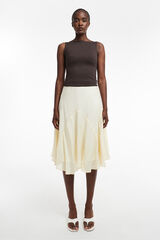 Topshop Falda midi amarillo
