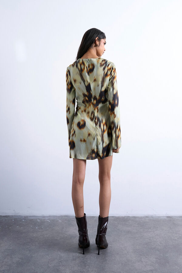 Topshop Vestido mini de viscosa verde