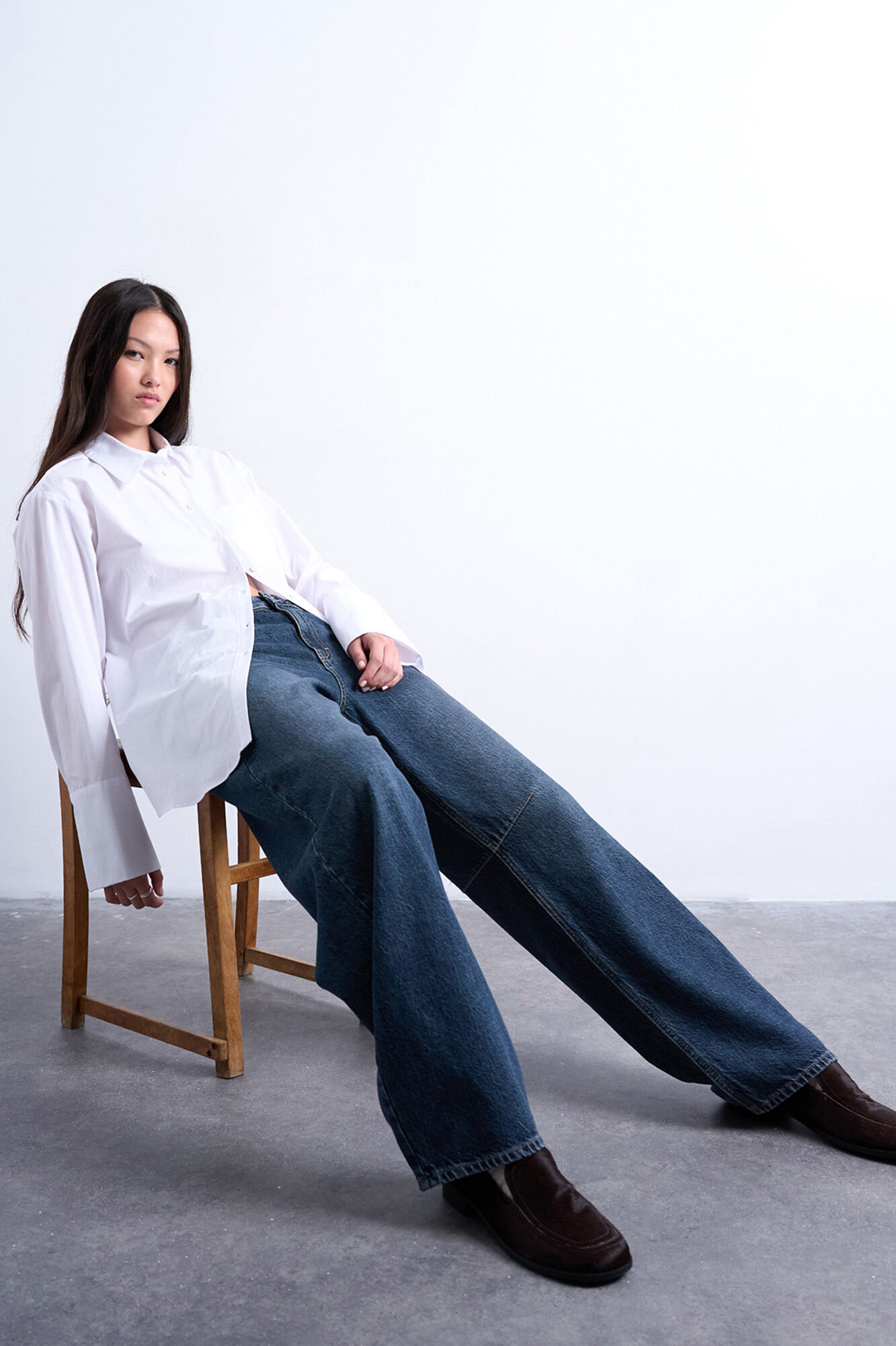 Topshop Camisa amplia de corte oversize