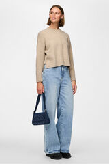 Pieces Jersey punto b&aacute;sico gris