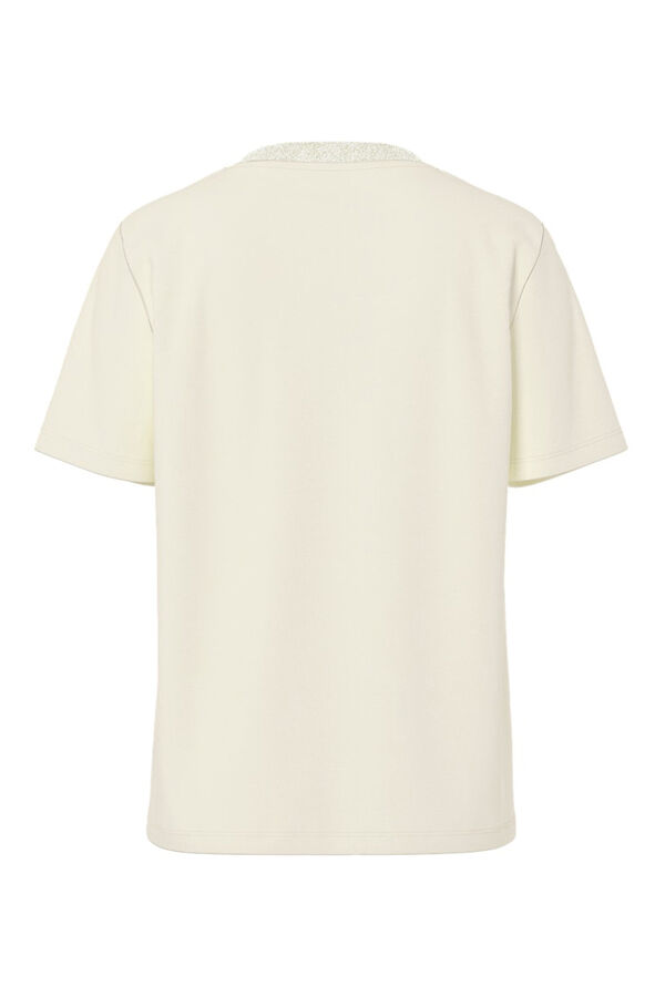 Pieces Camiseta lurex cuello gris
