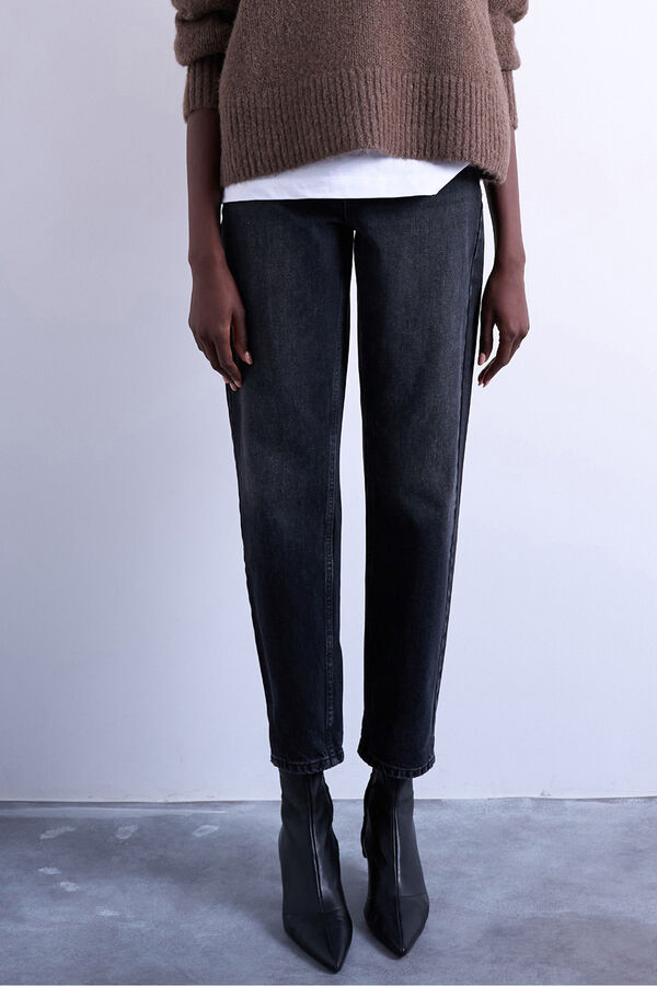 Topshop Jeans de tiro bajo negro