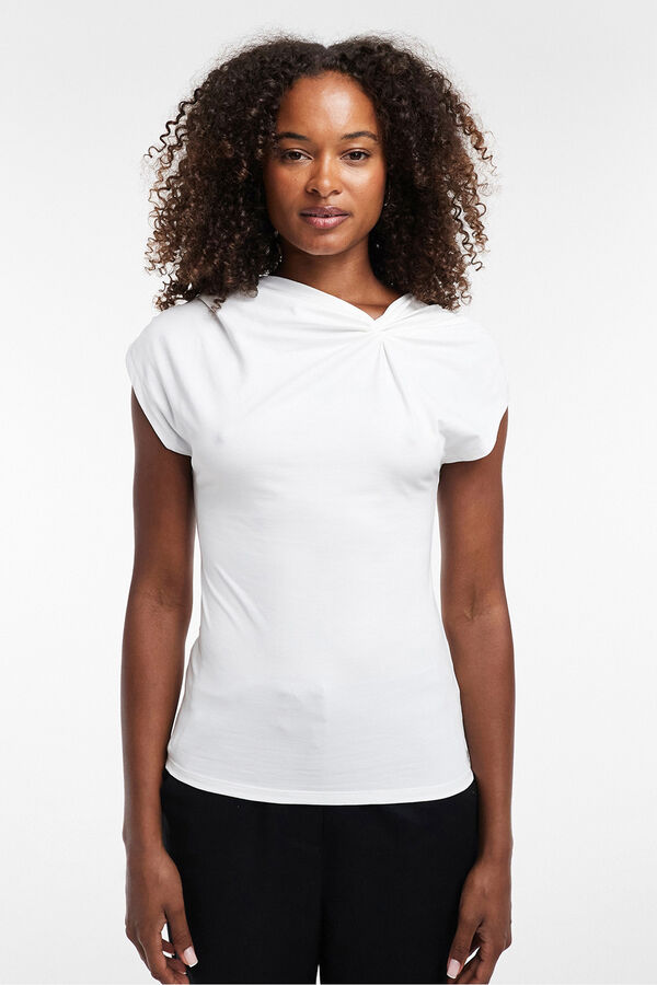 Topshop Top detalle de nudo blanco