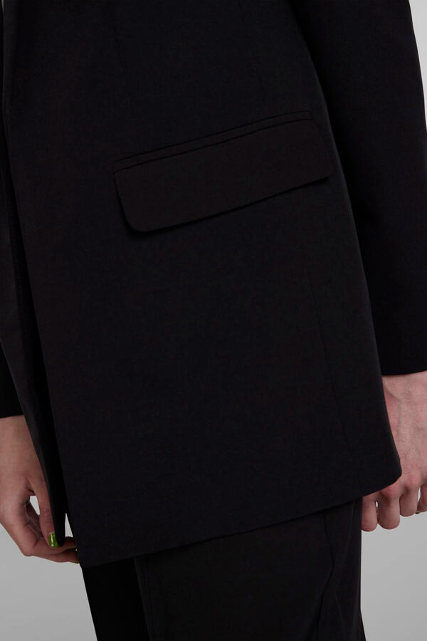 Pieces Blazer b&aacute;sica negro