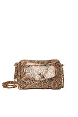 Pieces Bolso de piel metalizado nude