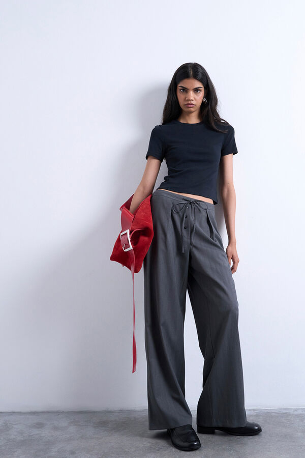 Topshop Joggers con cord&oacute;n gris