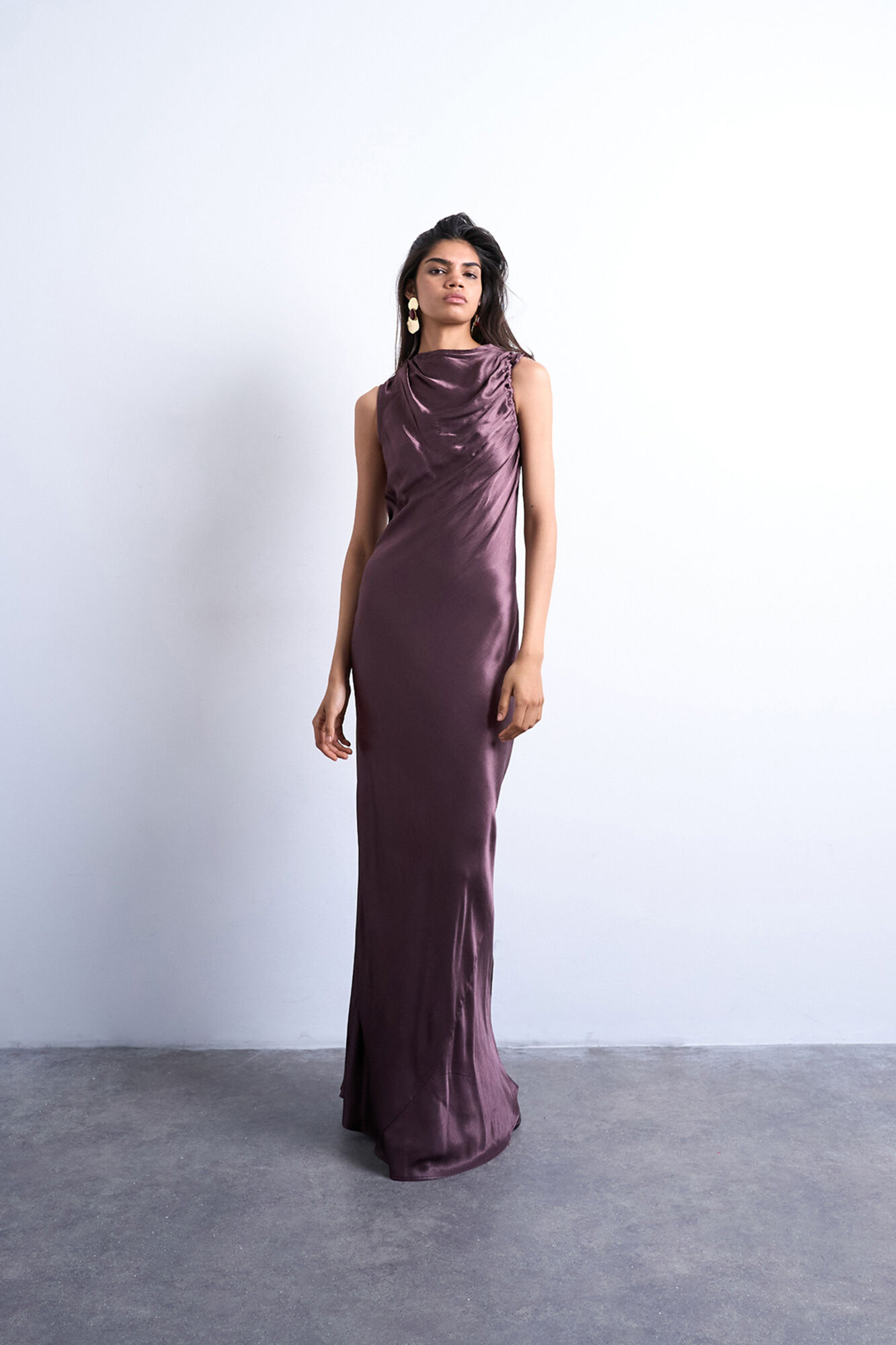 Topshop Vestido largo de corte maxi en viscosa LENZING&trade; ECOVERO&trade;