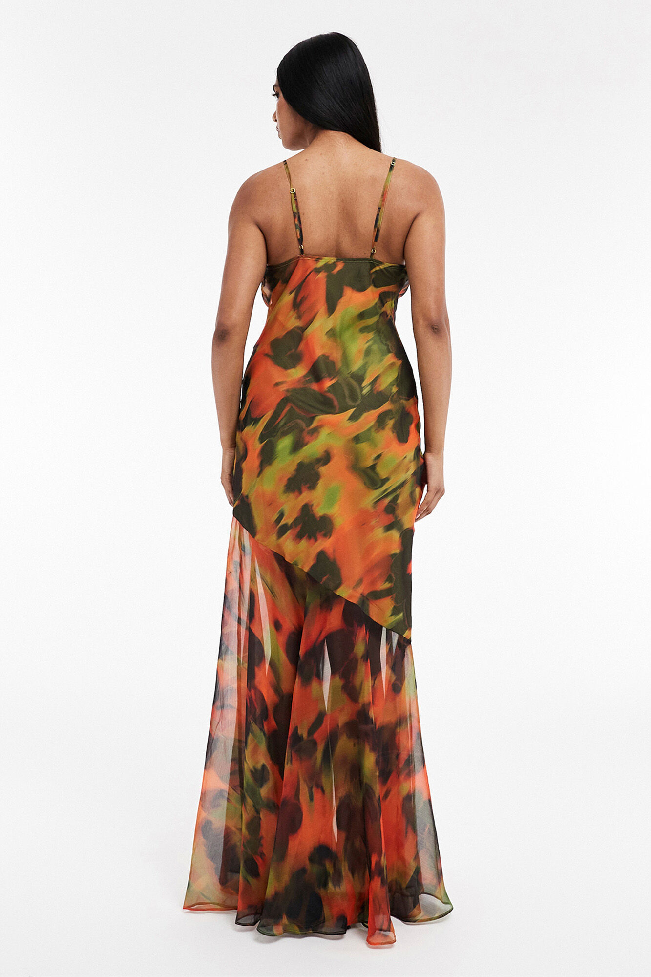 Topshop Vestido largo estampado