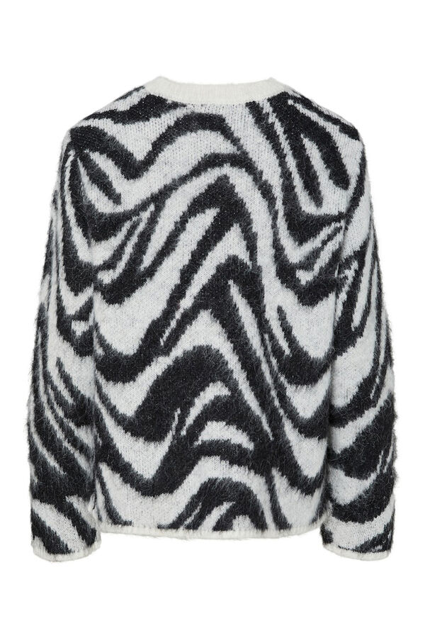 Pieces Jersey peluso cebra blanco