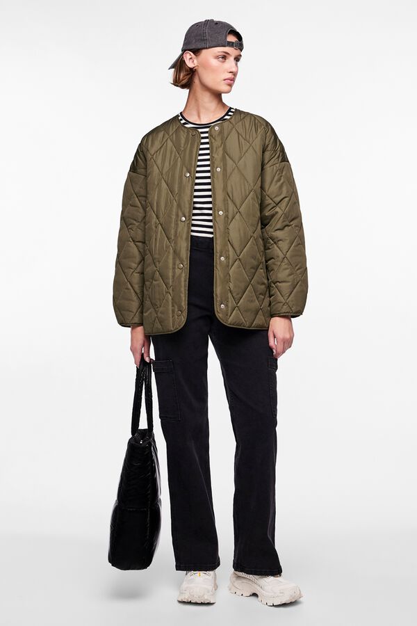Pieces Chaqueta acolchada ligera verde