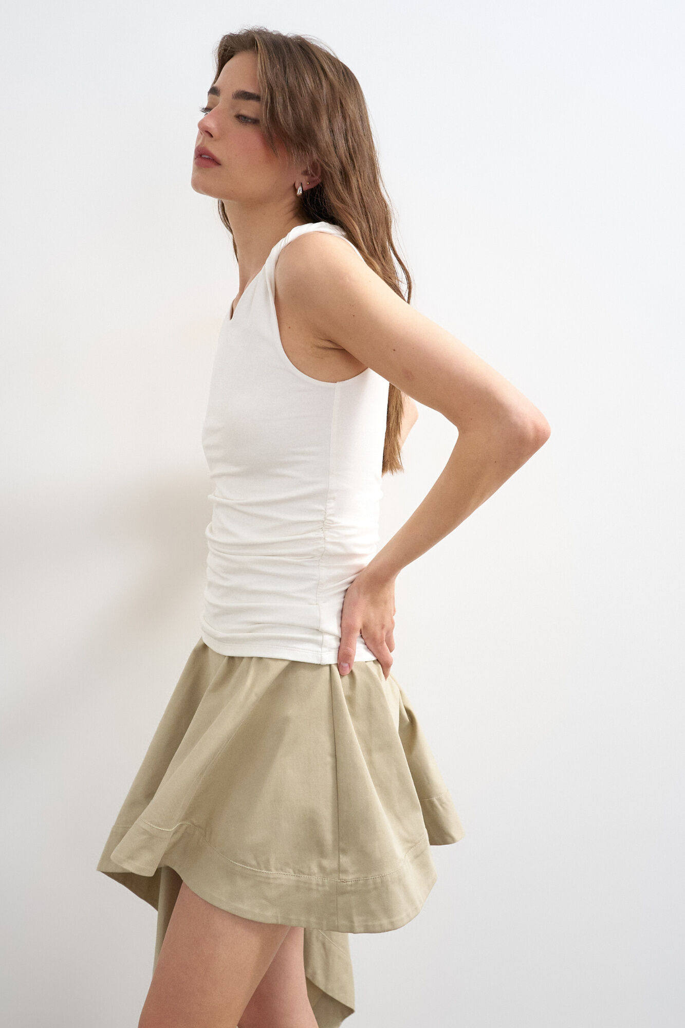 Topshop Top cuello redondo