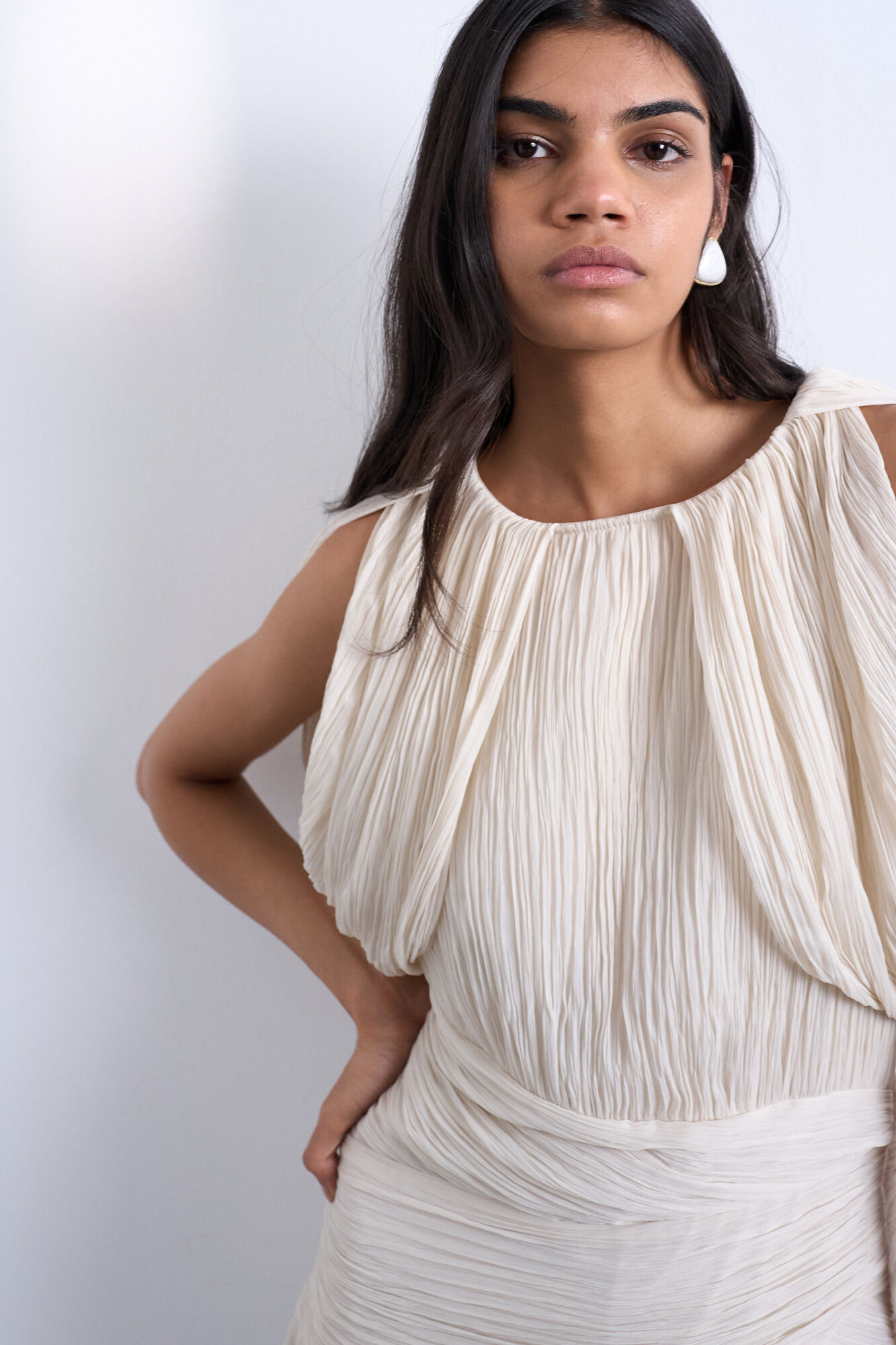 Topshop Vestido corto detalle fruncido