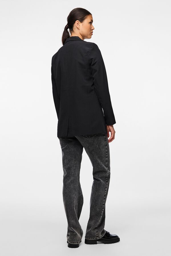 Pieces Blazer oversize sin botones negro