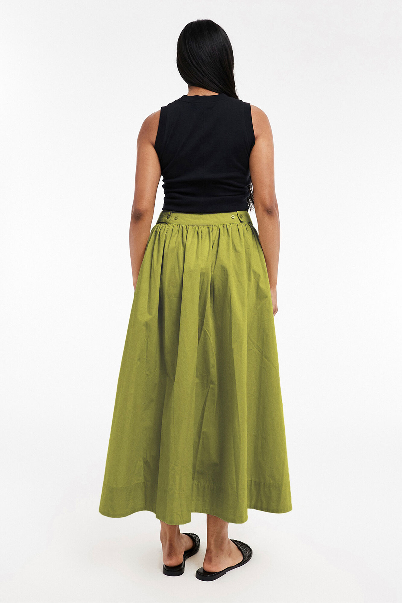 Topshop Falda larga detalle fruncido