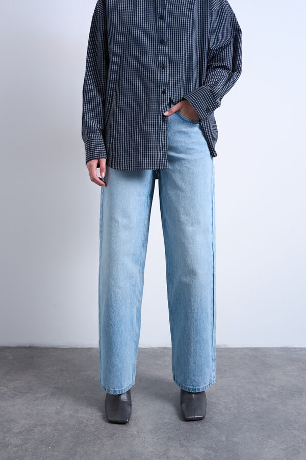 Topshop Jeans wide fit beige