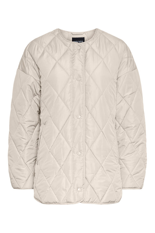 Pieces Chaqueta quilted botones gris