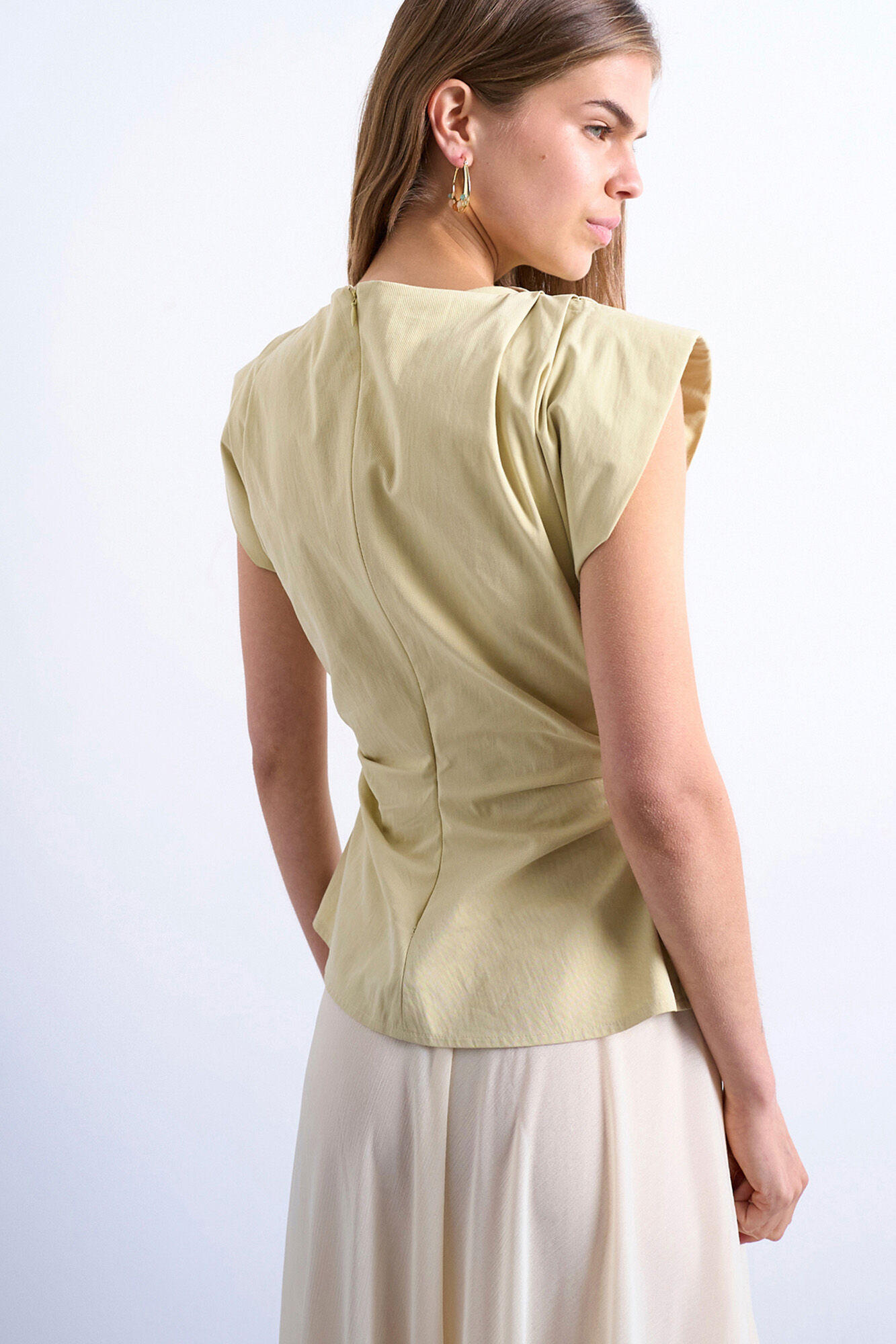 Topshop Top sin mangas estructurado