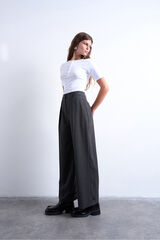 Topshop Pantalones de pierna ancha gris