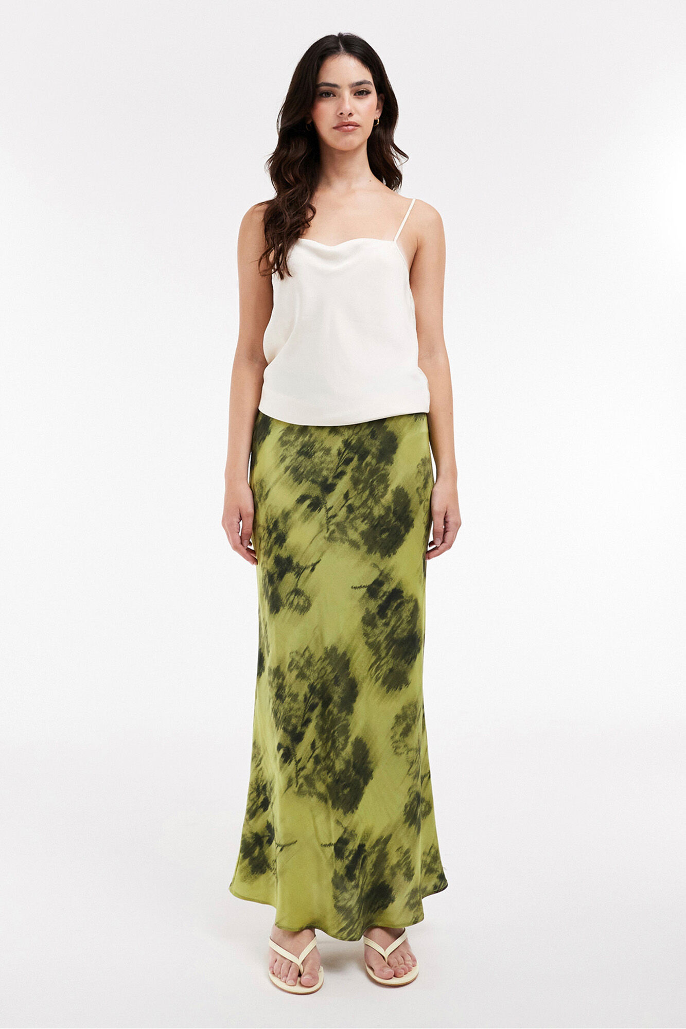 Topshop Falda larga estampada.