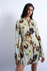 Topshop Vestido mini de viscosa verde