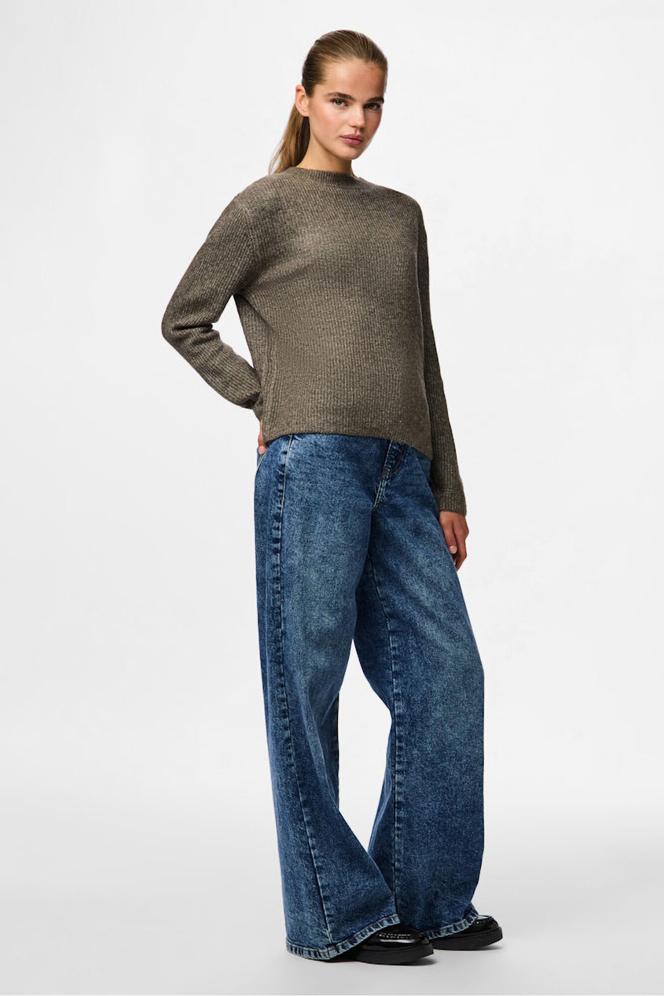 Pieces Jersey punto reversible c&aacute;rdigan lazada