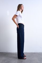 Topshop Jeans wide leg tiro bajo azul