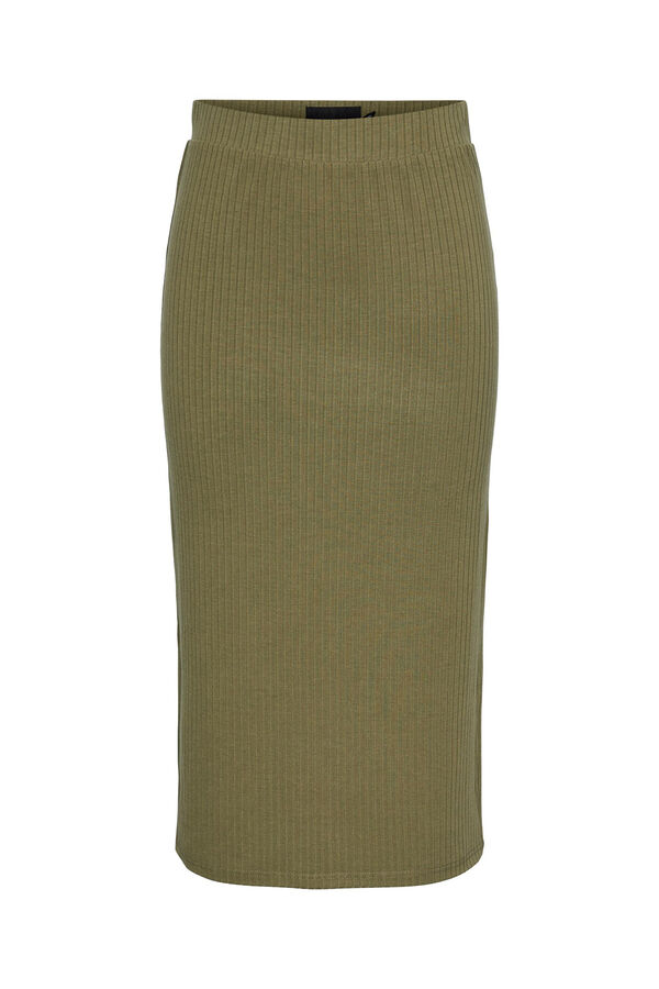 Pieces Falda midi verde