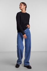 Pieces Jersey textura ligero negro