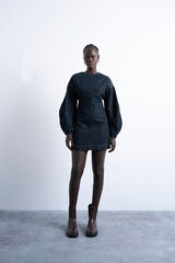 Topshop Vestido mini denim en algod&oacute;n y lyocell azul