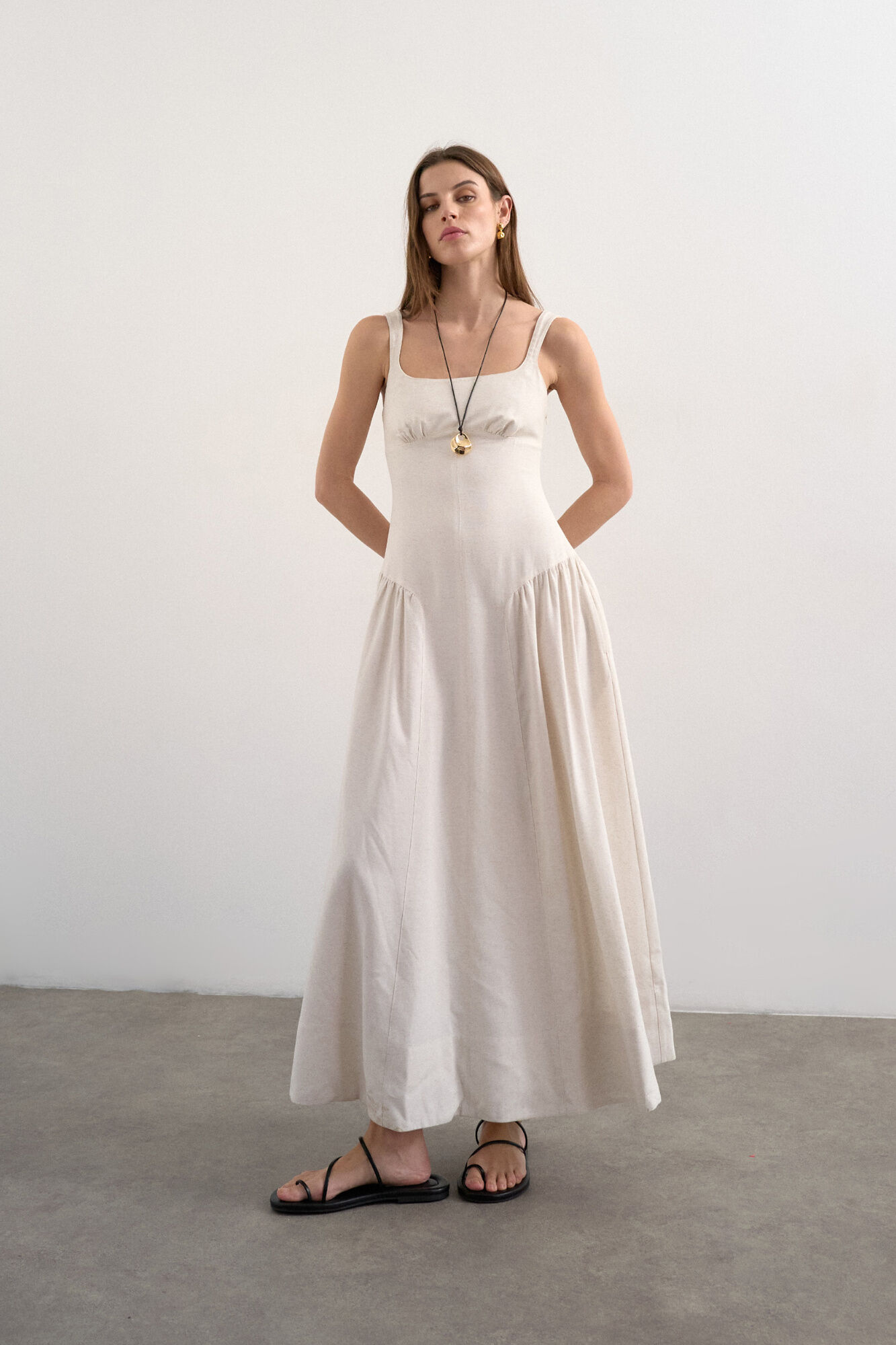 Topshop Vestido largo tirantes
