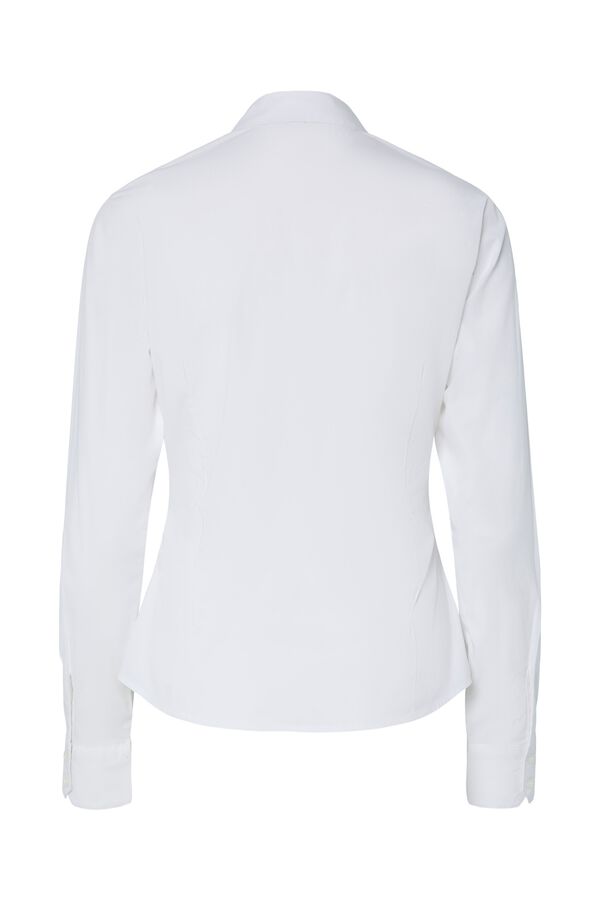 Pieces Camisa ajustada manga larga blanco