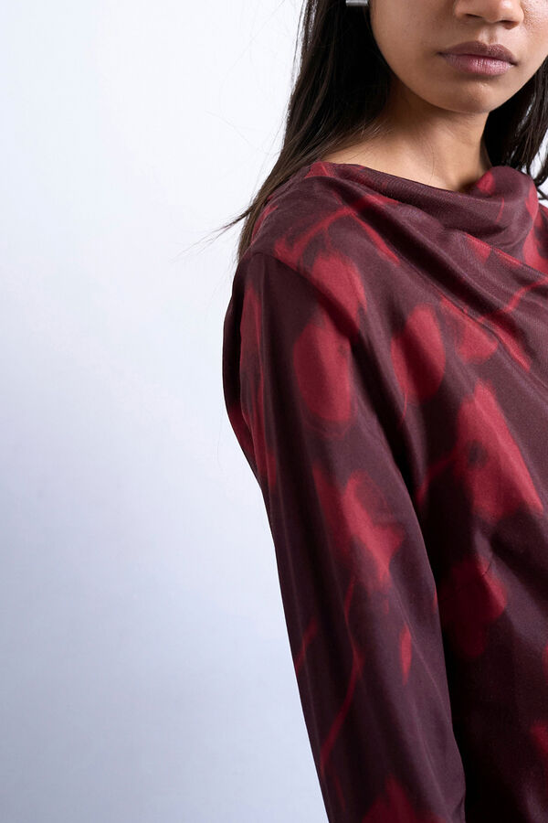 Topshop Vestido mini de viscosa de manga larga morado/lila