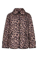 Pieces Chaqueta quilted animal print tostado