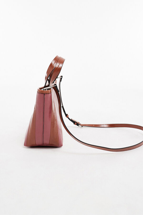 Topshop Bolso de hombro rayas rosa
