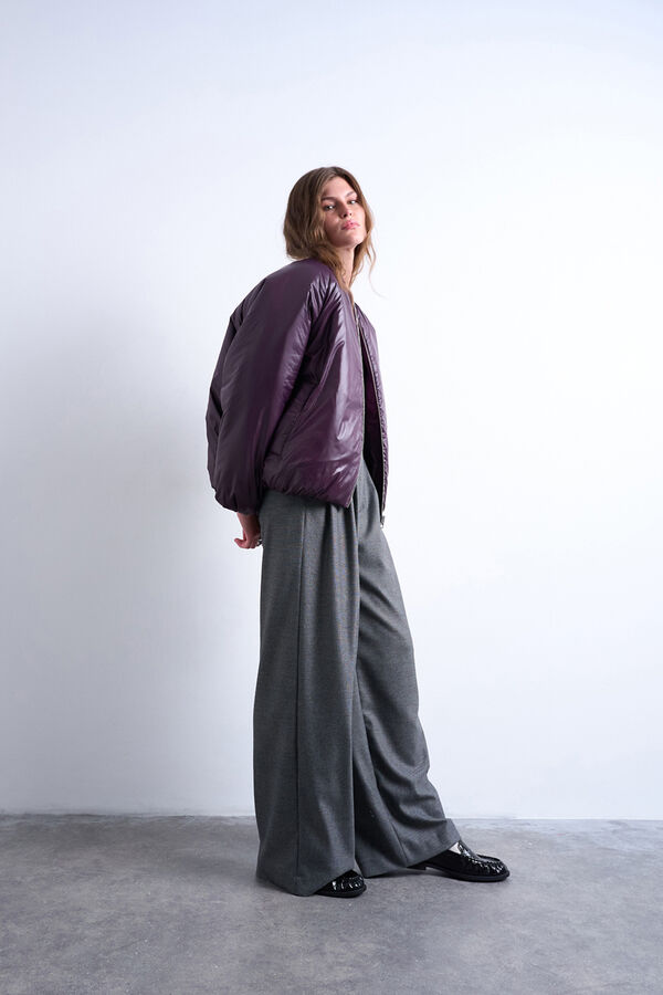 Topshop Chaqueta corta de nylon morado/lila