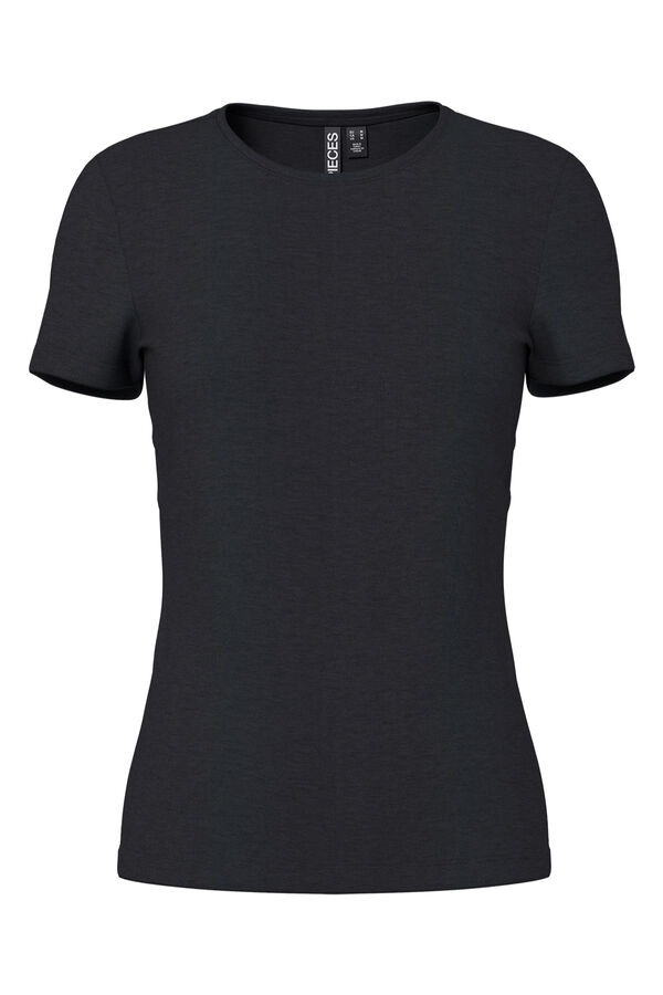 Pieces Camiseta b&aacute;sica negro