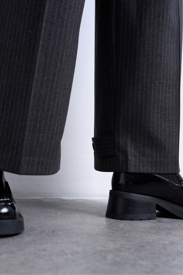 Topshop Pantalones de pierna ancha gris