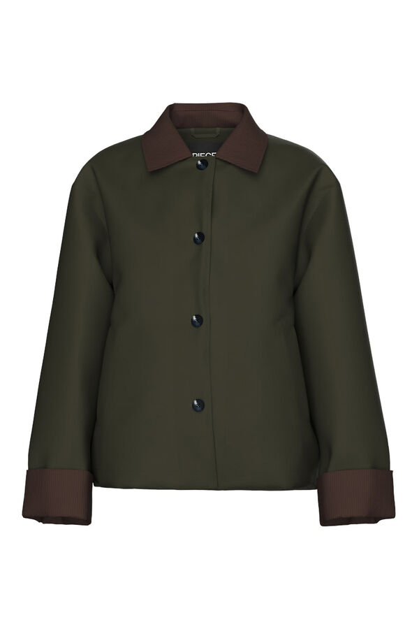 Pieces Chaqueta contraste verde