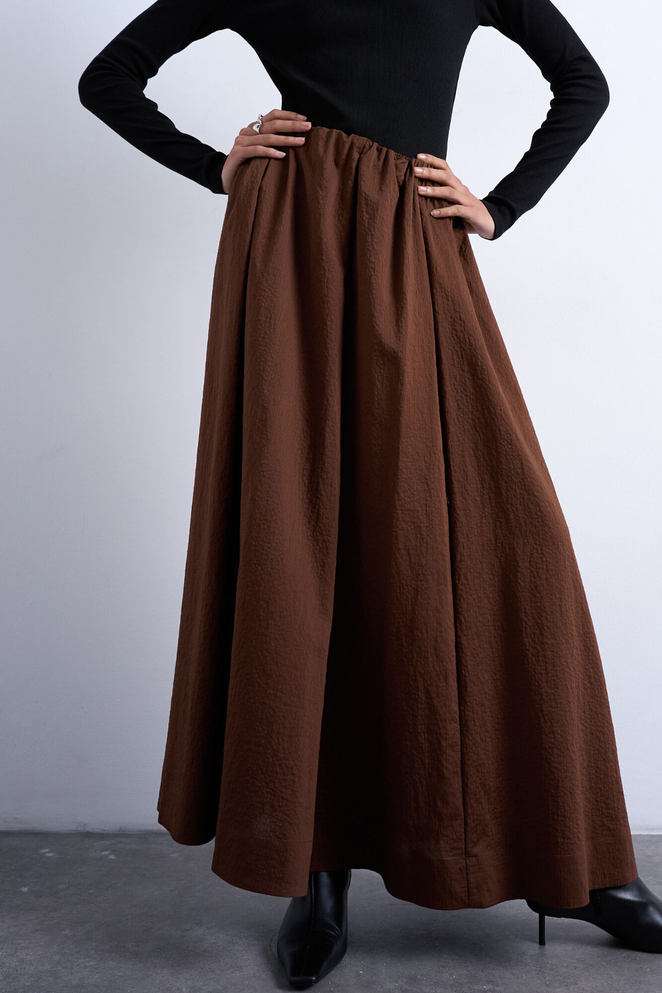 Topshop Falda midi algod&oacute;n