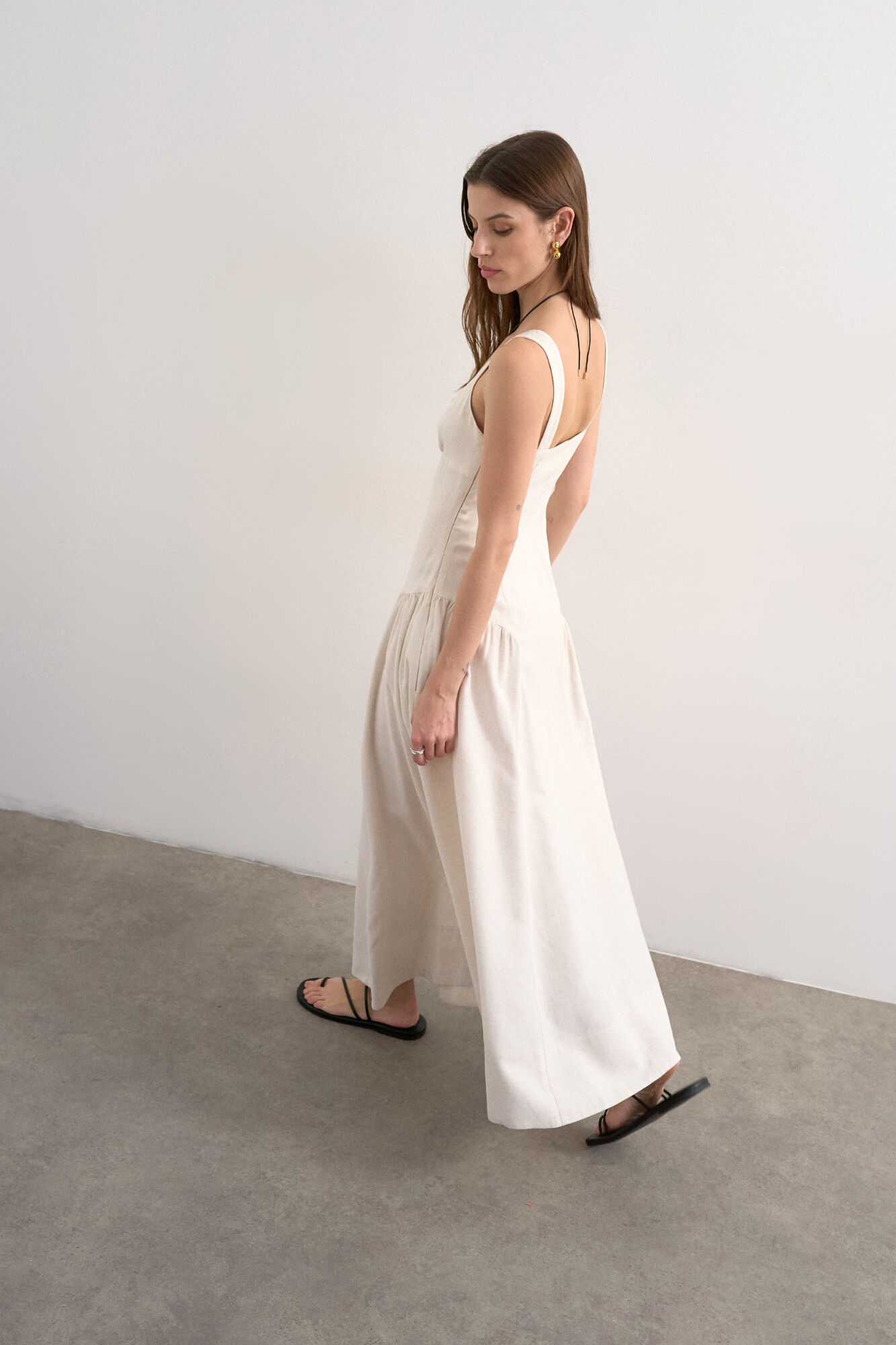 Topshop Vestido largo tirantes