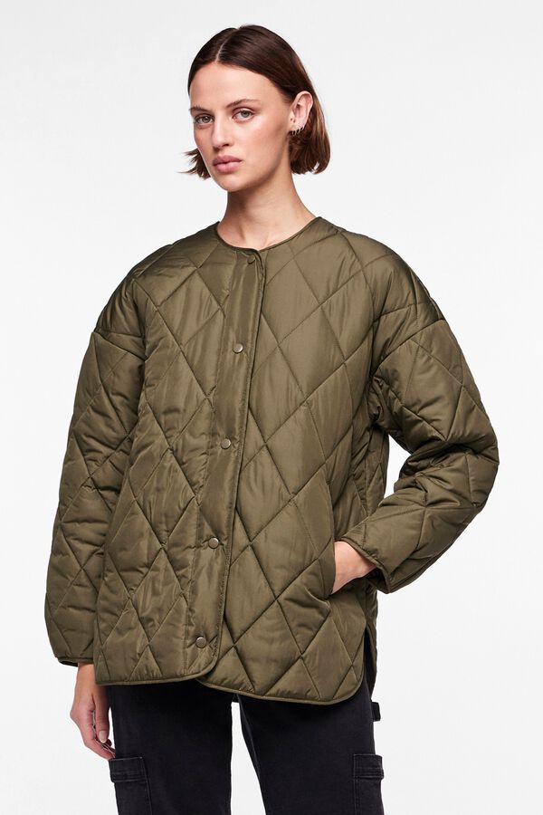 Pieces Chaqueta acolchada ligera verde