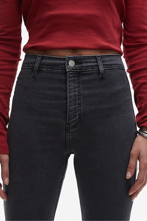 Topshop Jeans skinny de tiro alto negro