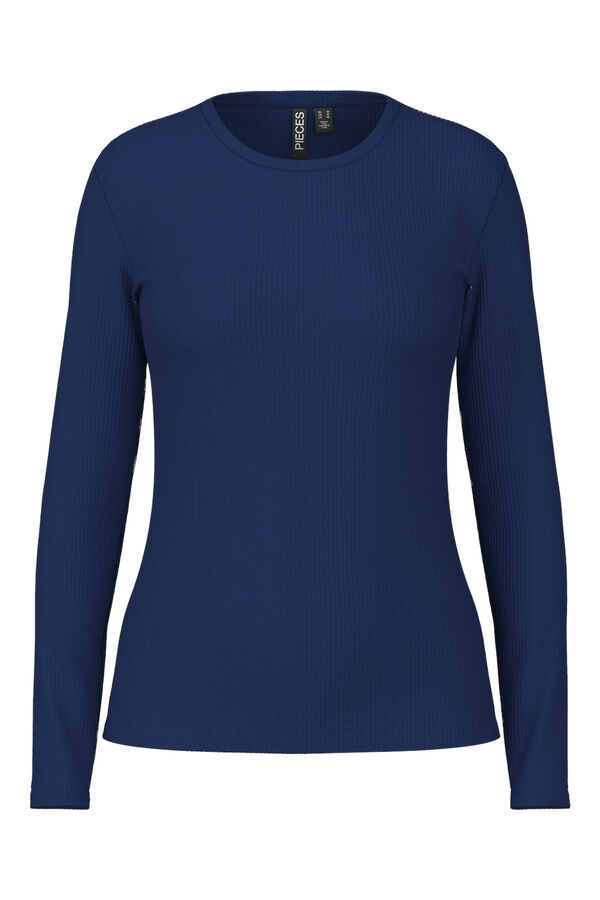 Pieces Camiseta rayas manga larga azul
