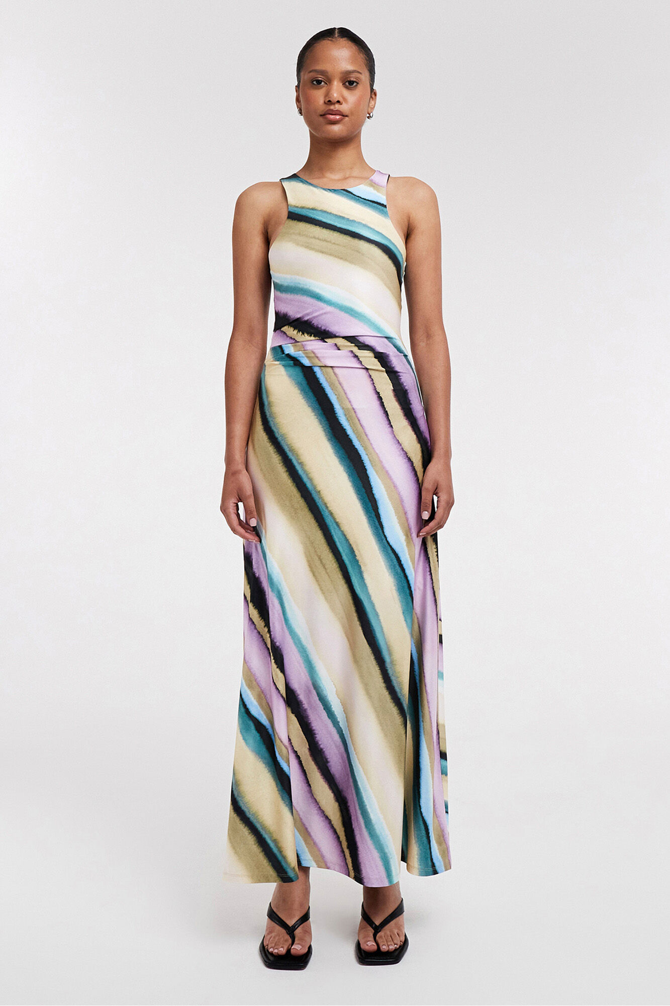 Topshop Vestido largo estampado