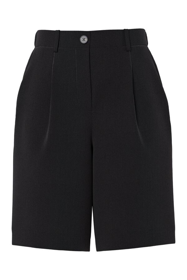 Pieces Bermuda pinzas negro