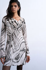 Topshop Vestido mini asim&eacute;trico negro