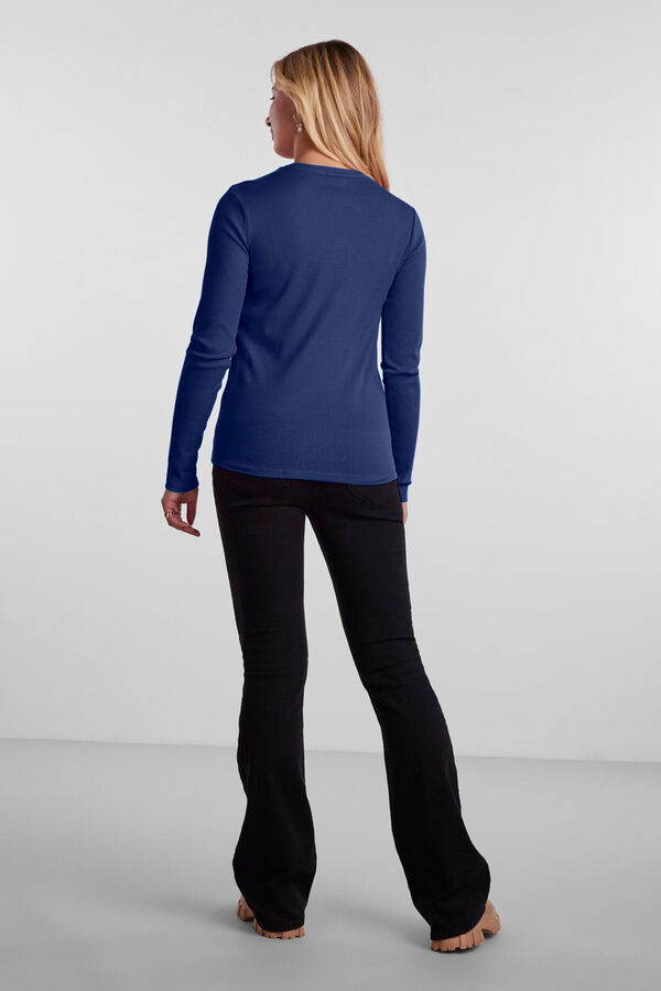 Pieces Camiseta rayas manga larga azul