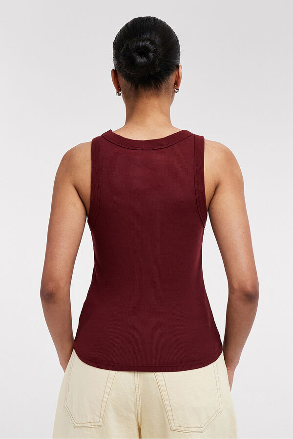 Topshop Top cuello redondo morado/lila